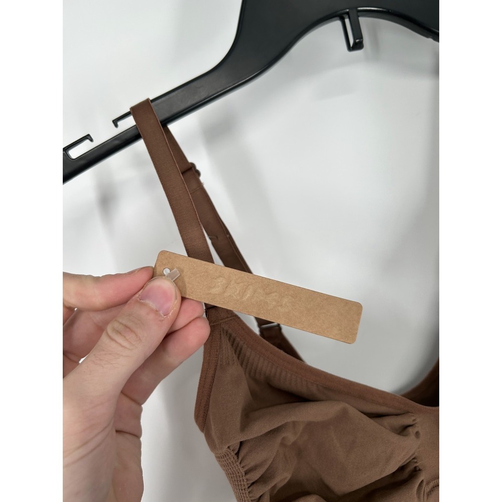 SKIMS Seamless Sculpt Bralette Womens Size XL Cocoa Brown Adjustable Straps - Picture 3 of 5